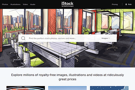 iStockPhoto website in 2016