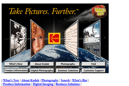 Kodak website in 1996