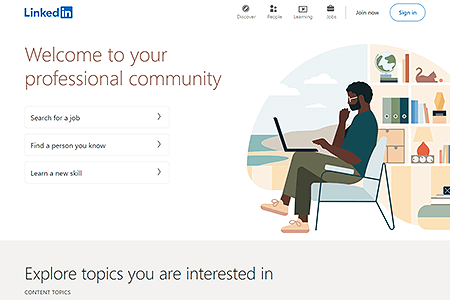 LinkedIn website in 2022