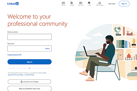 LinkedIn website in 2024