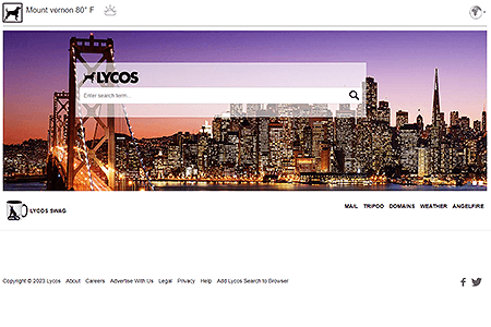 Lycos website in 2023
