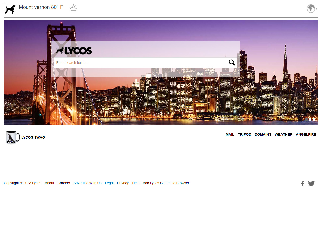 Lycos website in 2023