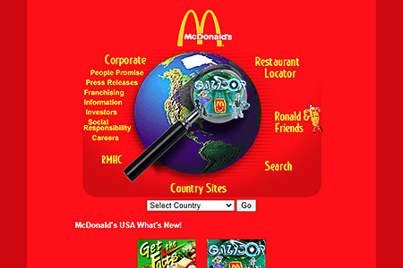 McDonald’s website in 2002