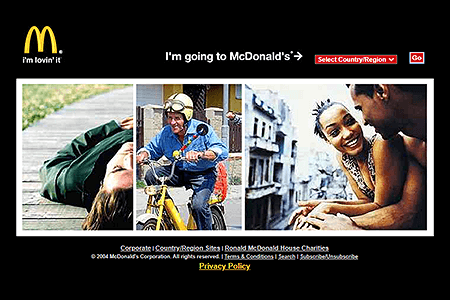 McDonald’s website in 2004