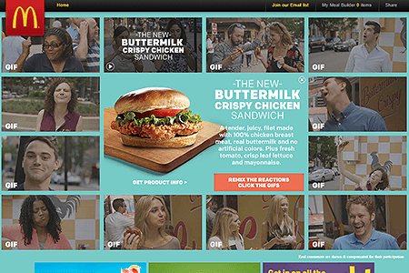 McDonald’s website in 2015