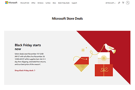 Microsoft Store website in 2021
