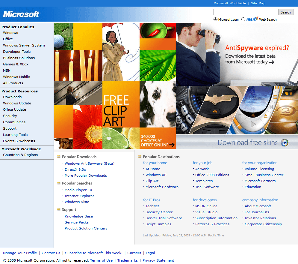 Microsoft in 2005