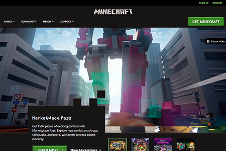 Minecraft website in 2024