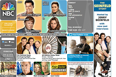 NBC website in 2004