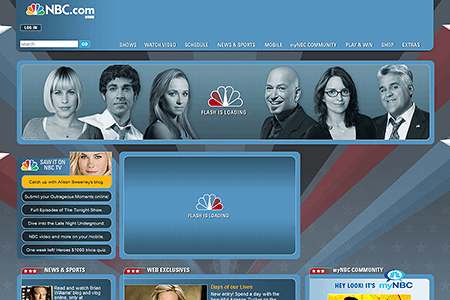 NBC website in 2008