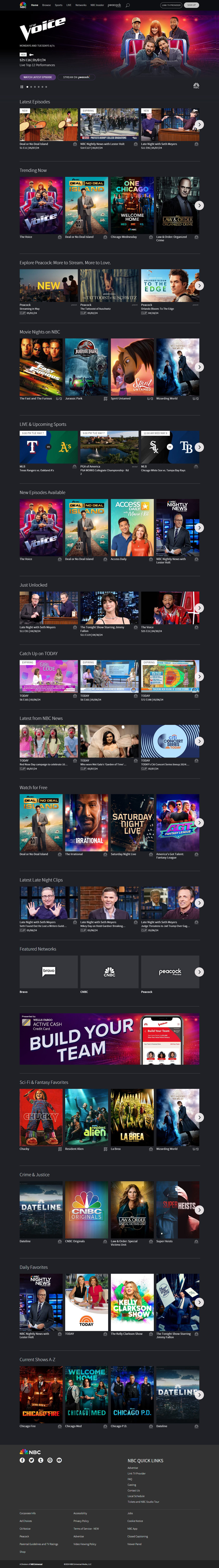 NBC website in 2024