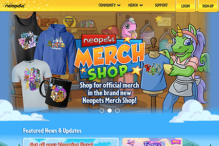 Neopets website in 2022