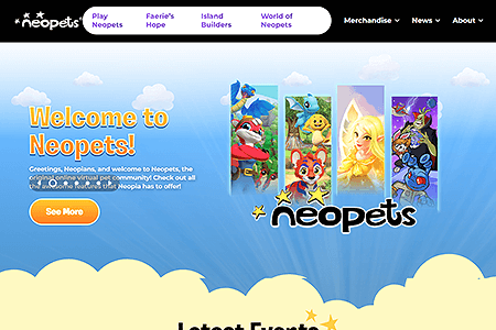 Neopets website in 2023