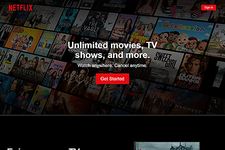 Netflix website in 2021