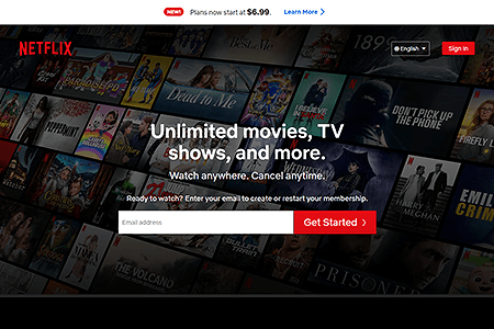 Netflix website in 2022