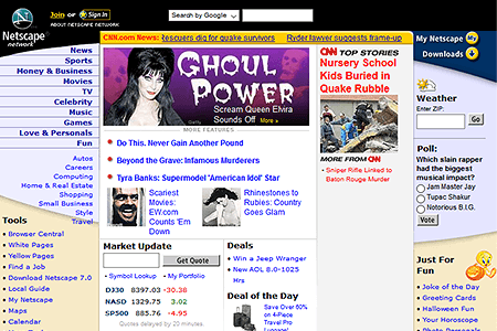 Netscape website in 2002