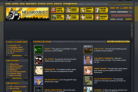 Newgrounds website in 2004
