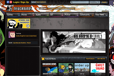 Newgrounds website in 2016