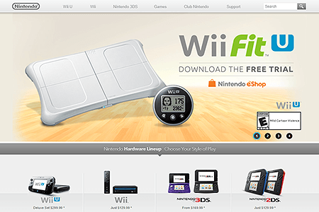 Nintendo website in 2013