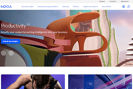 Nokia website in 2023