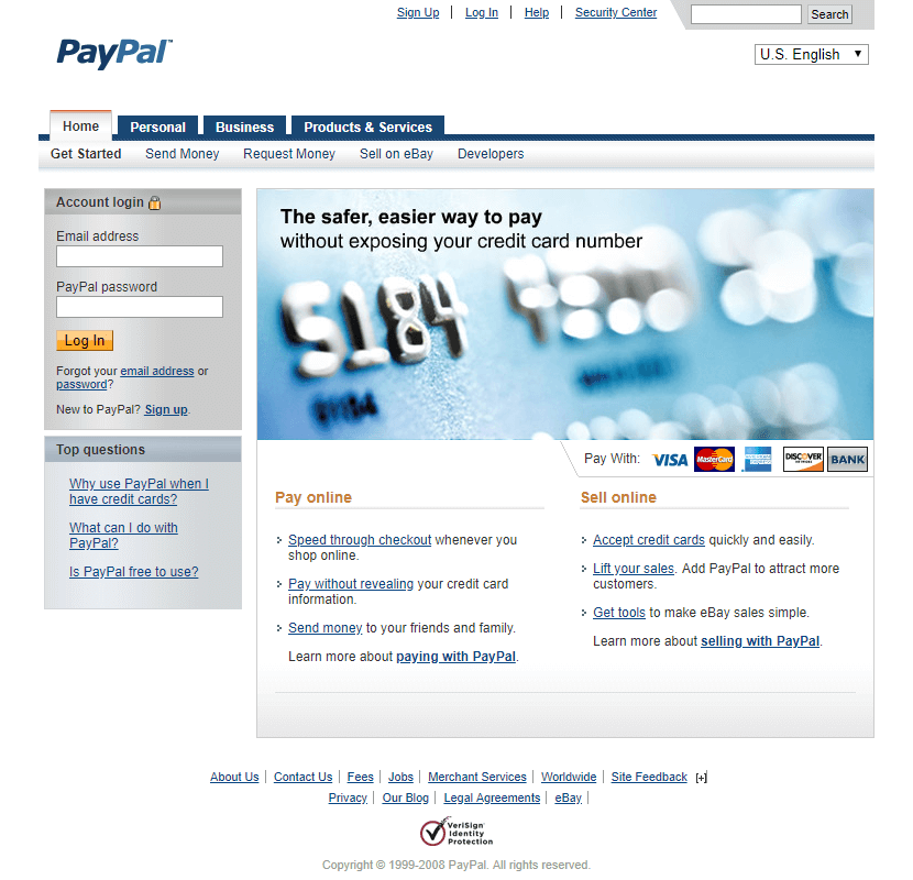 PayPal in 2008