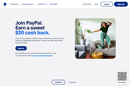 PayPal website in 2024