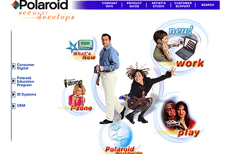 Polaroid website in 2000