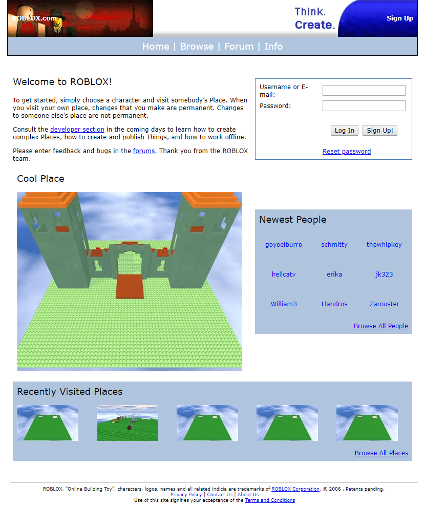 Roblox in 2006