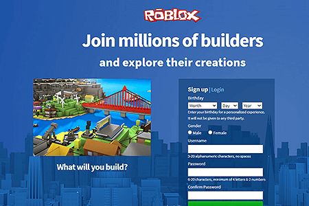 Roblox website in 2014