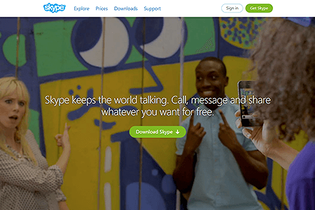 Skype website in 2014