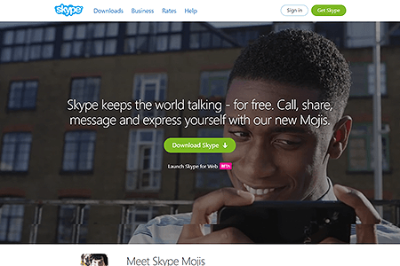 Skype website in 2015