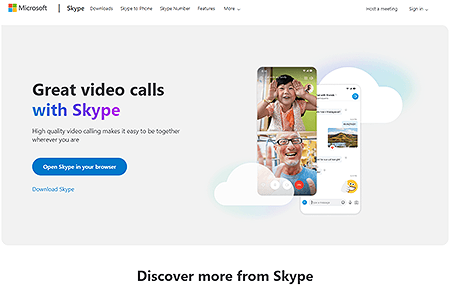 Skype website in 2022