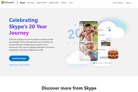 Skype website in 2023