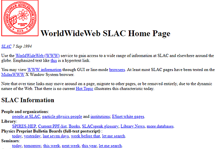 SLAC website in 1994