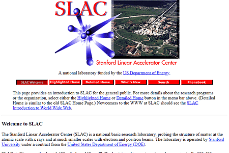 SLAC website in 1995