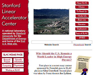 SLAC website in 1998