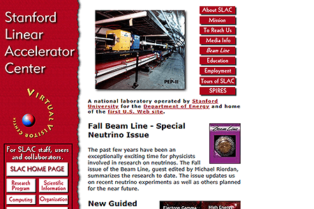 SLAC website in 2001
