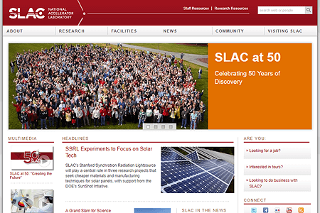 SLAC website in 2012