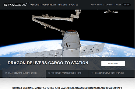 SpaceX website in 2013