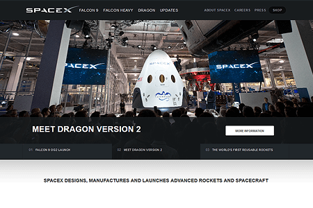 SpaceX website in 2014