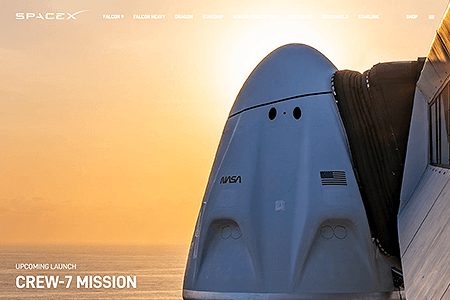SpaceX website in 2023