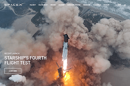 SpaceX website in 2024