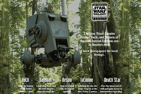 Star Wars website in 1997