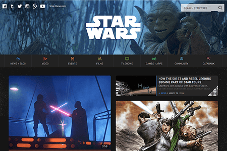 Star Wars website in 2014