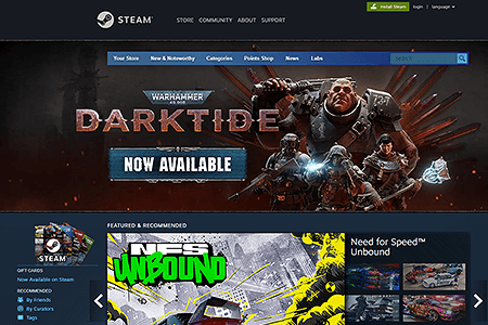 Steam website in 2022