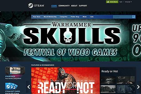 Steam website in 2024