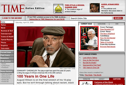 Time website in 2005