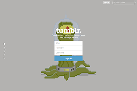 Tumblr website in 2014