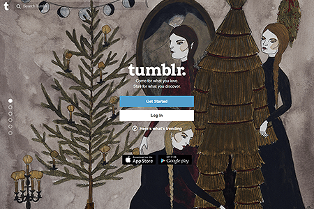 Tumblr website in 2017