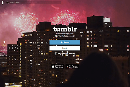 Tumblr website in 2018
